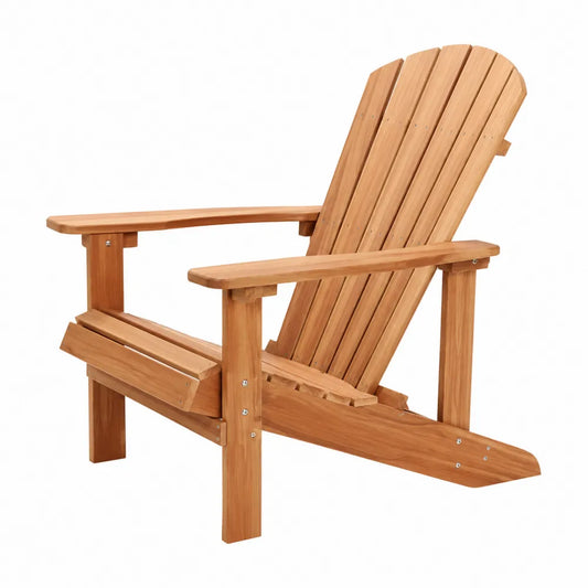 Chaise Adirondack de jardin en acacia massif naturel avec accoudoirs 85 x 75 x 90 cm